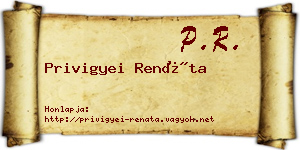 Privigyei Renáta névjegykártya